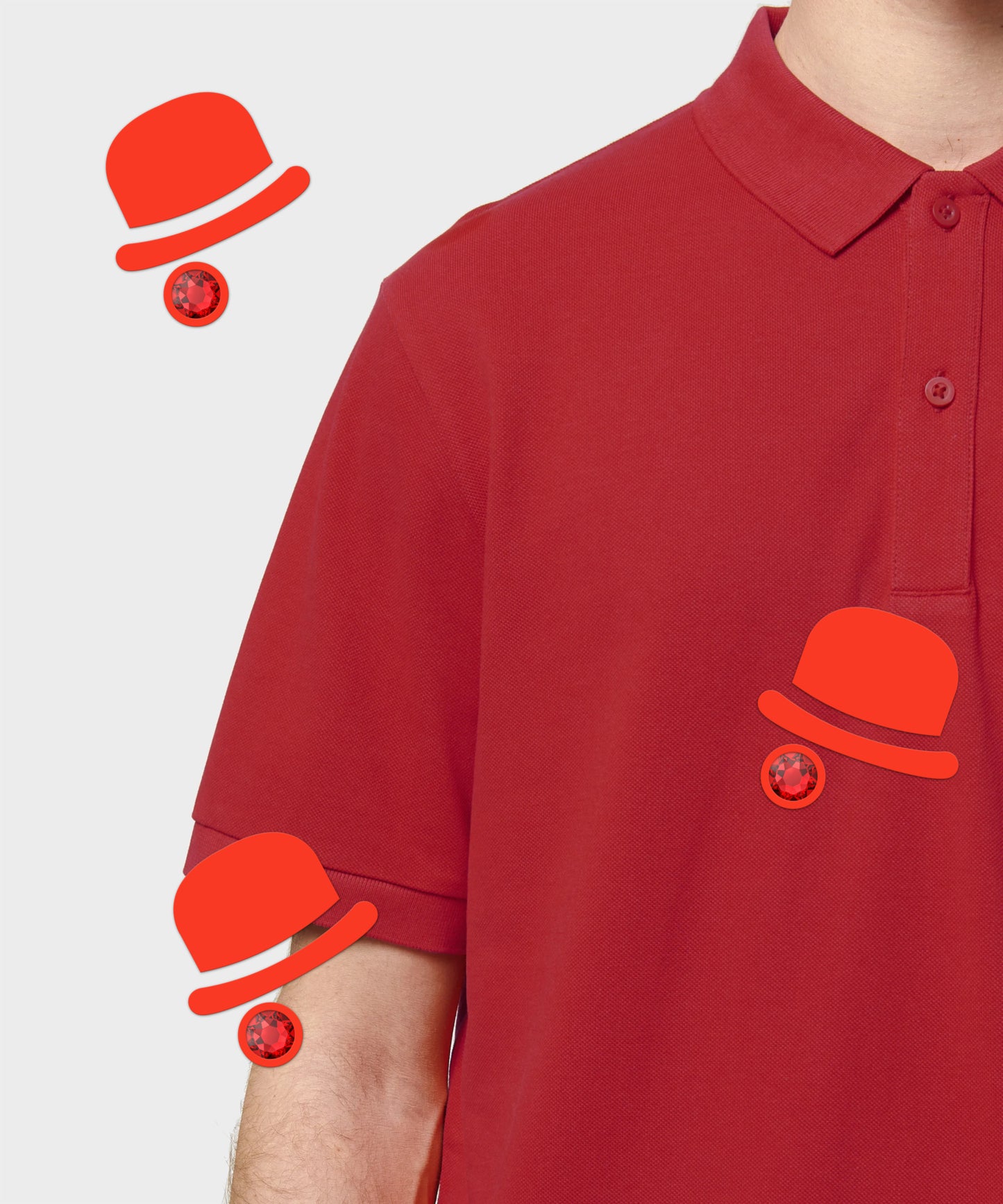 Chilli Red & Sunrise Classic Polo Shirt