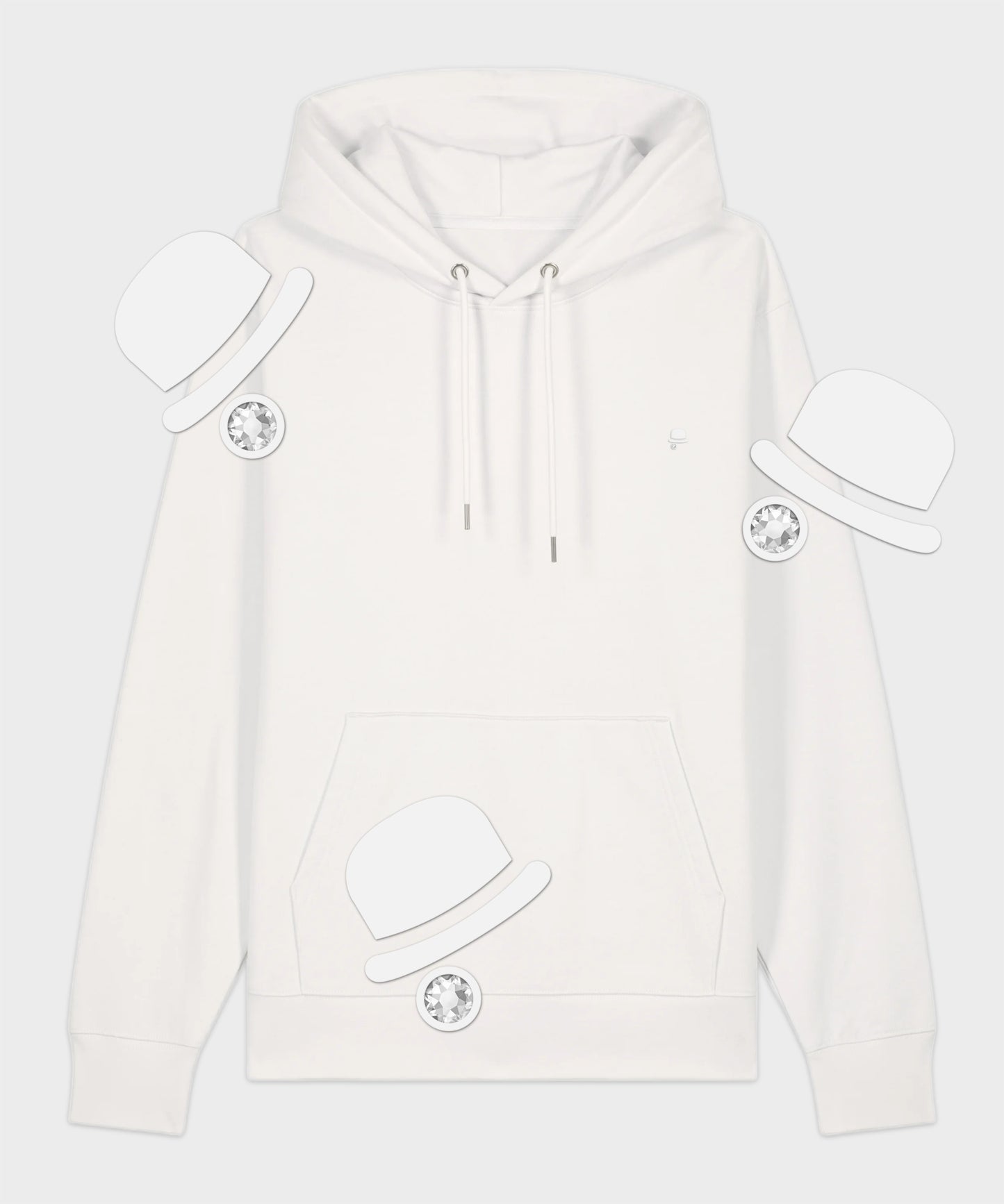 Triple Vista White Classic Hoodie