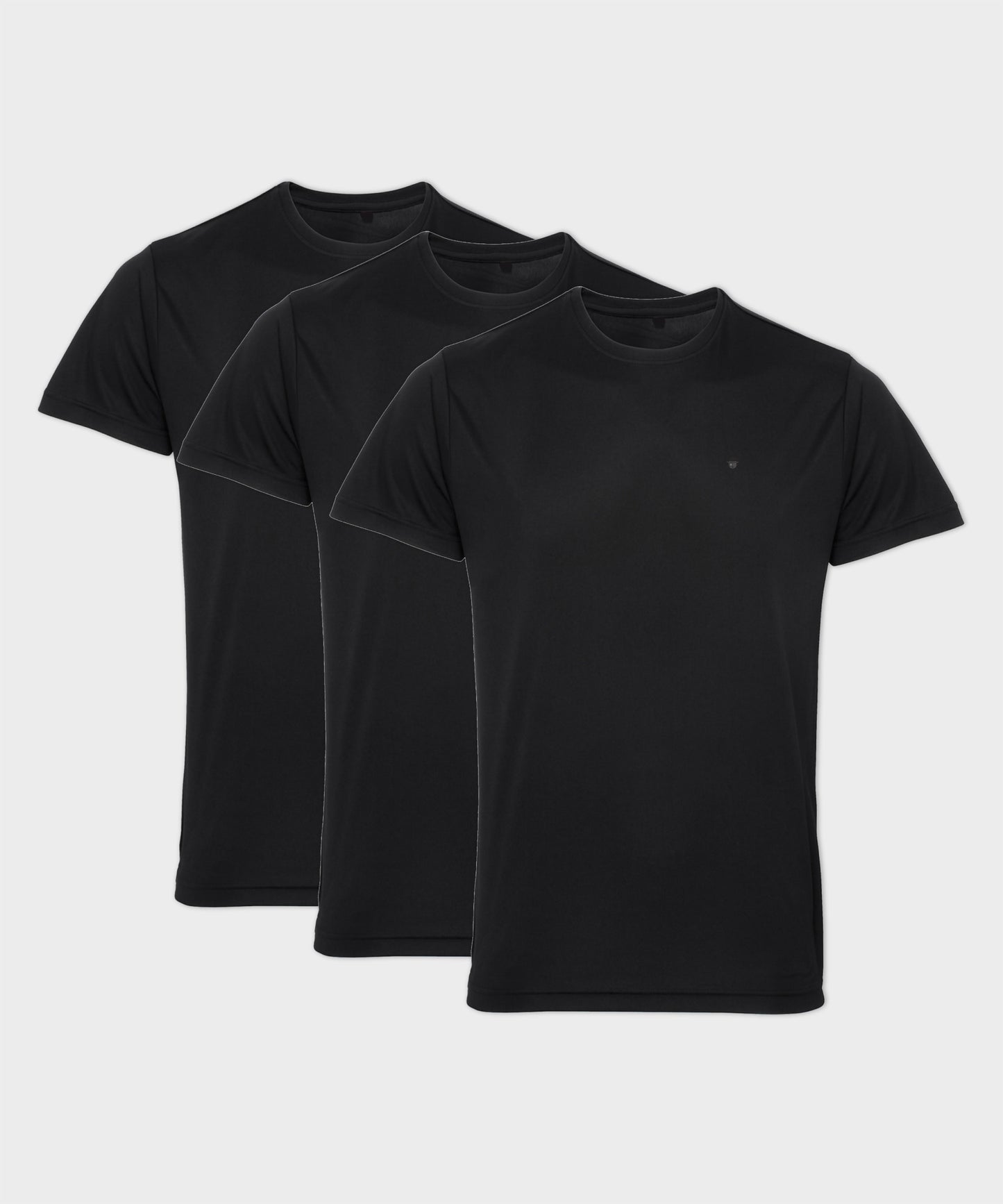 Black Active Crew Neck T-Shirt 3-Pack