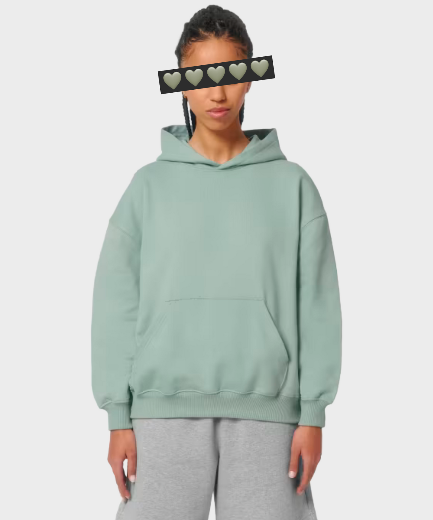 Oversized Crystal Logo Hoodie Black