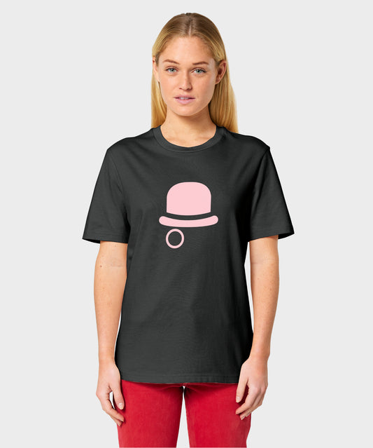 Large Bowler Logo Black & Pink Classic T-Shirt
