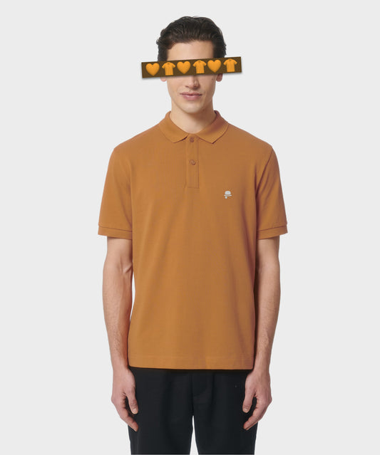 Tiger Orange & Cool Grey Classic Polo Shirt