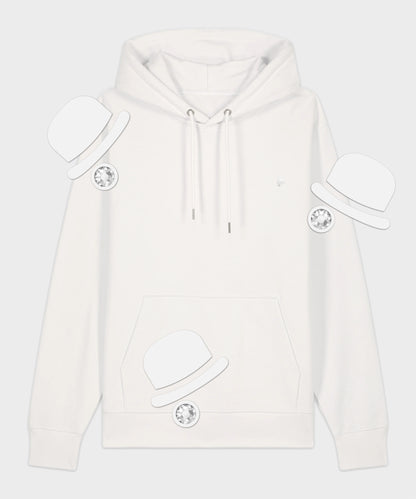 Triple Vista White Classic Hoodie