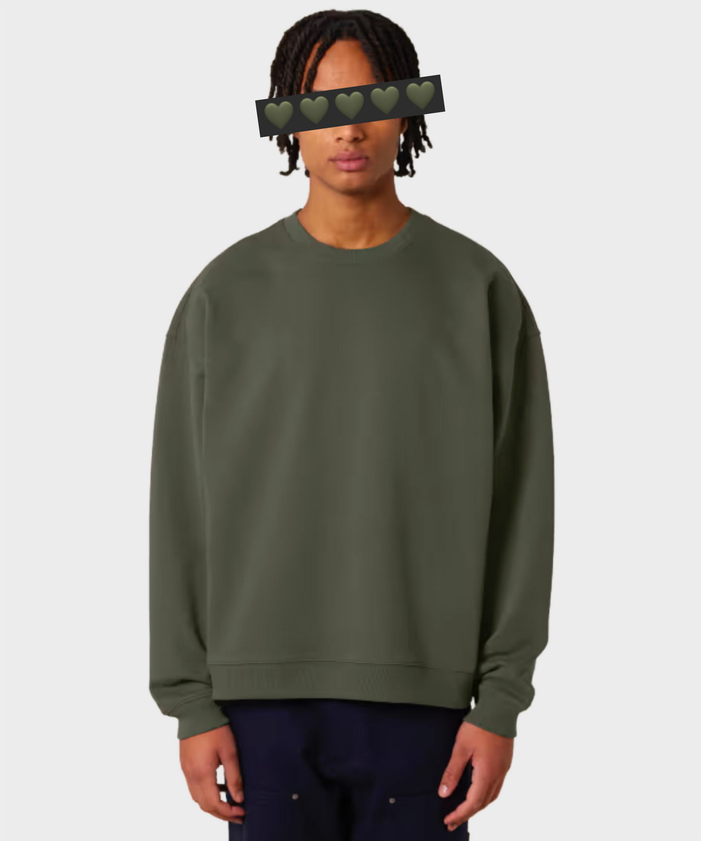 Oversized Crystal Logo Sweatshirt Black