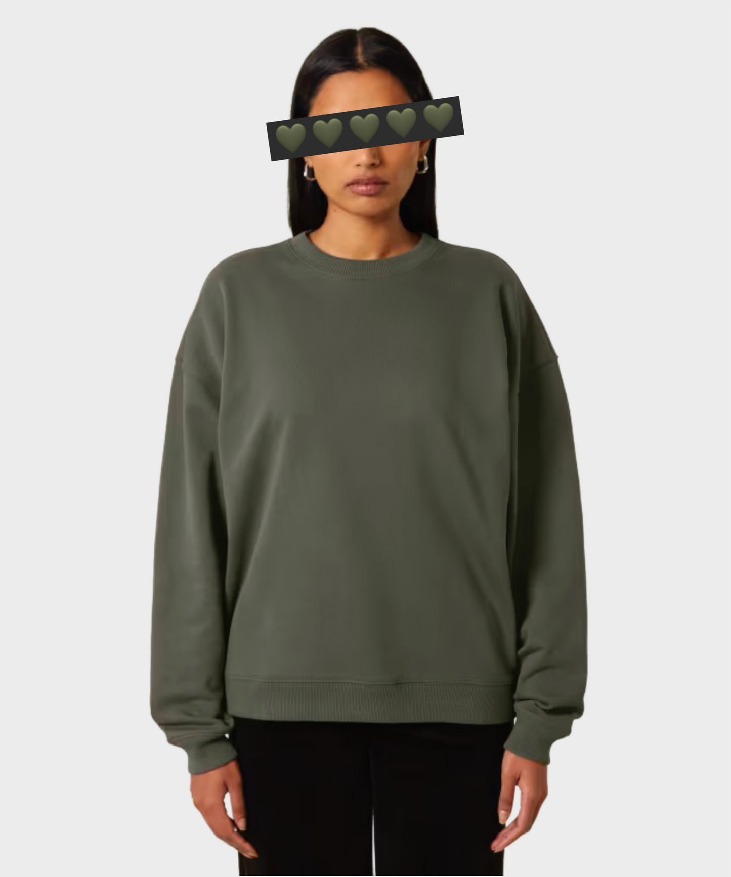 Oversized Crystal Logo Sweatshirt Black