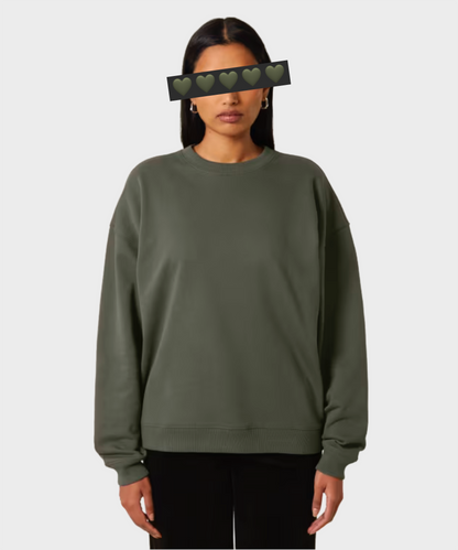Oversized Crystal Logo Sweatshirt Black