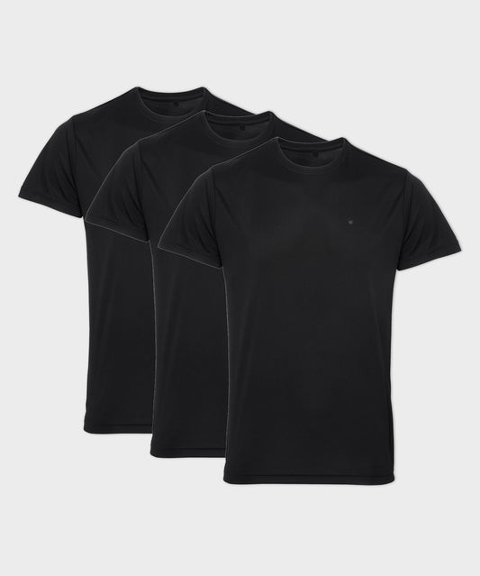 Black Active Crew Neck T-Shirt 3-Pack