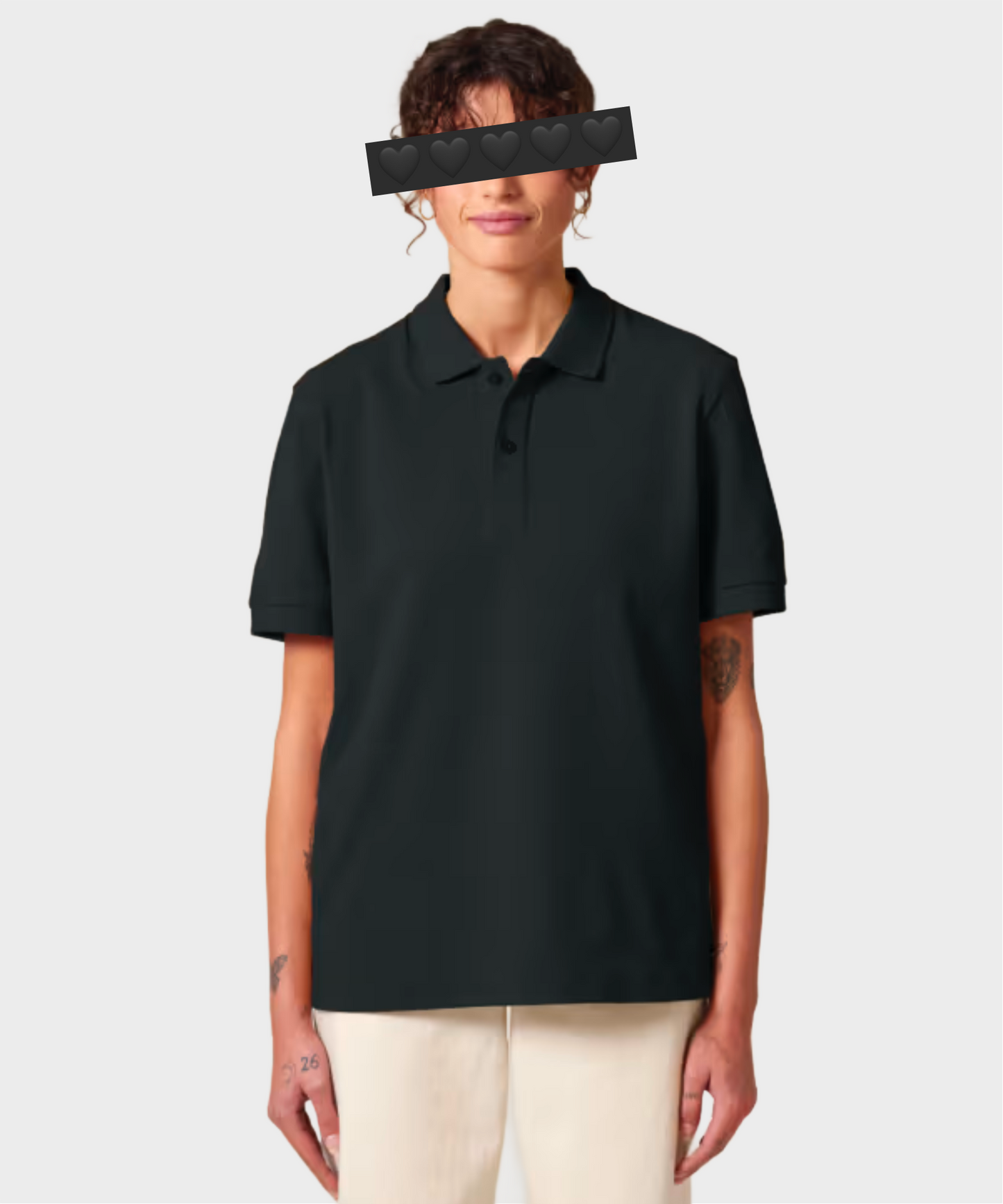 Classic Crystal Logo Polo Shirt Black