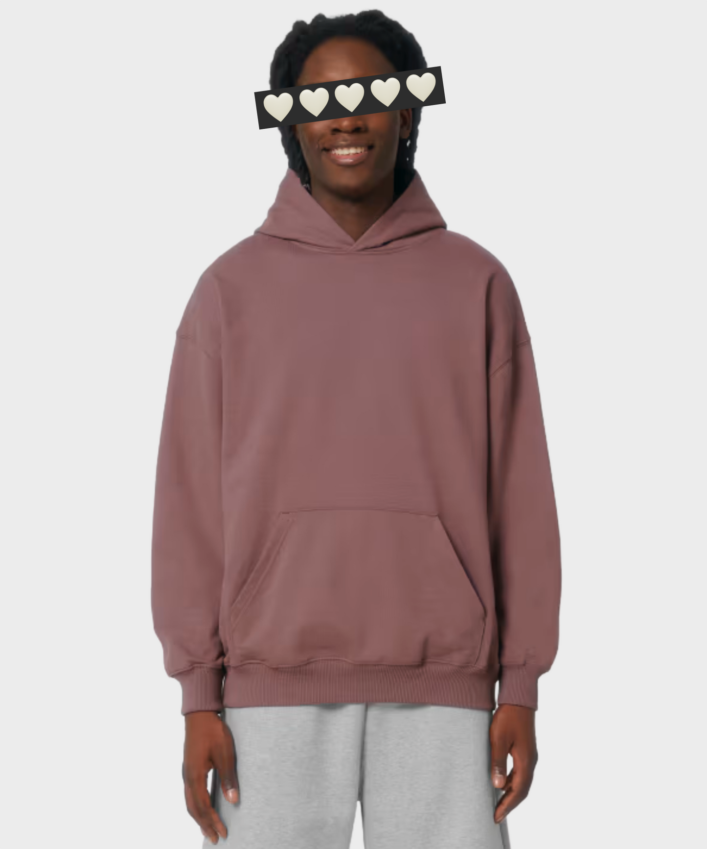 Oversized Crystal Logo Hoodie Black