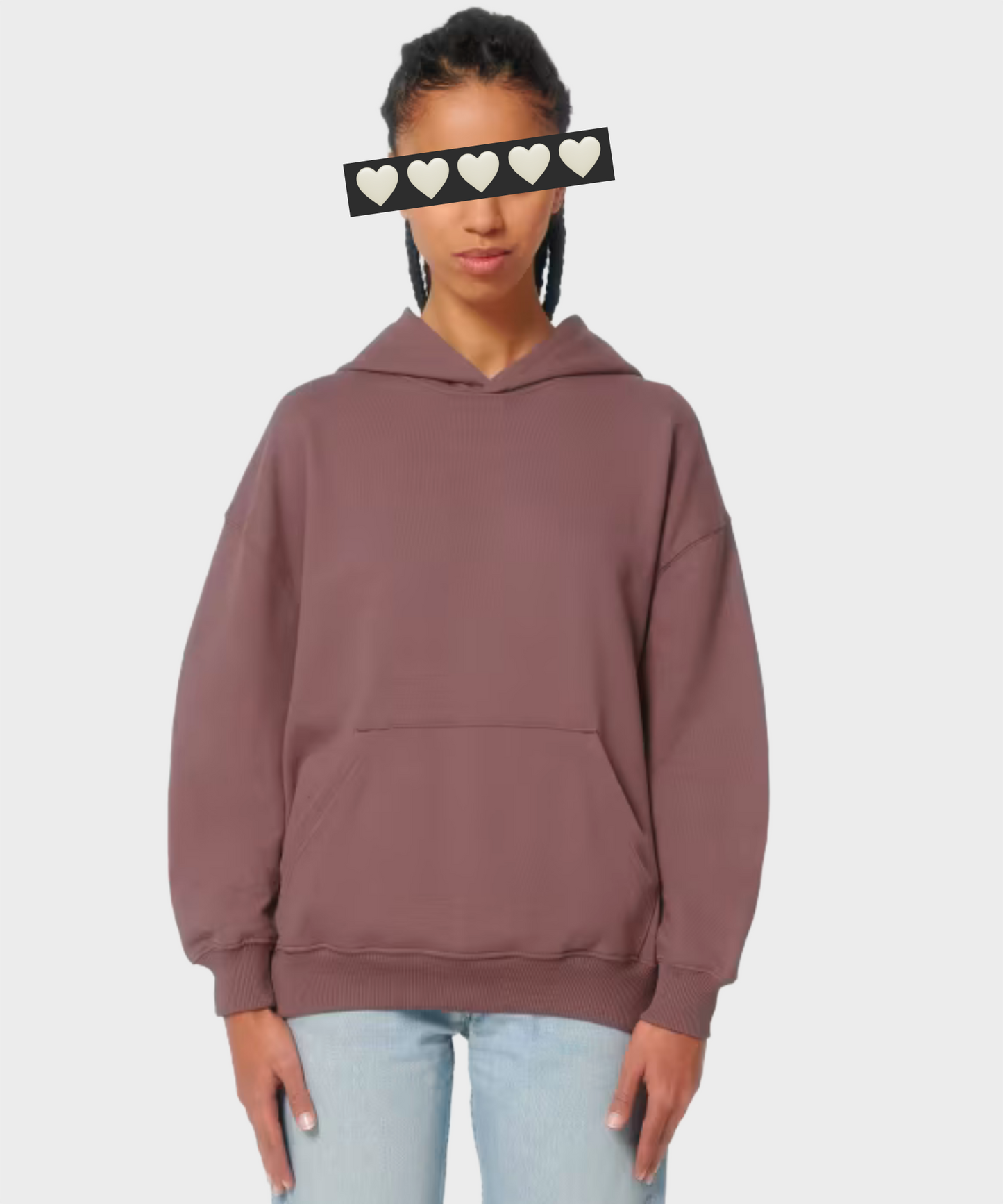 Oversized Crystal Logo Hoodie Black