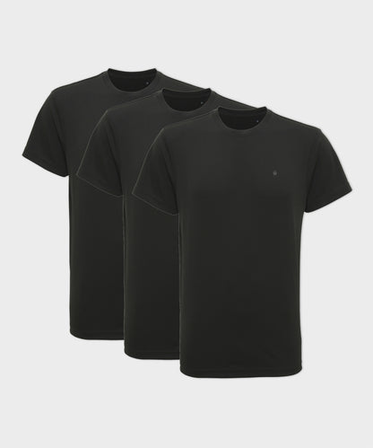 Charcoal Active Crew Neck T-Shirt 3-Pack