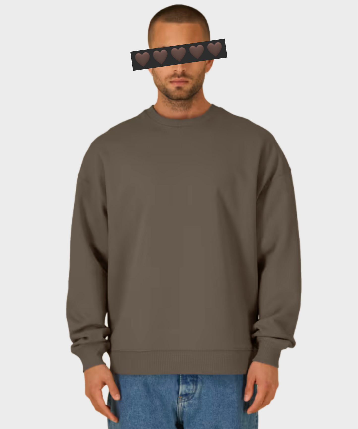 Oversized Crystal Logo Sweatshirt Black