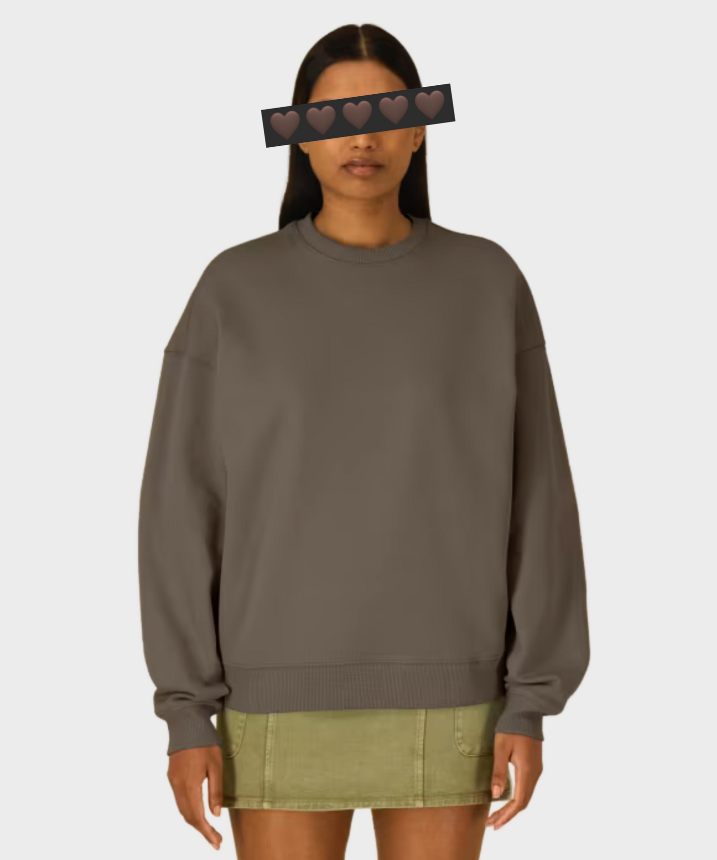 Oversized Crystal Logo Sweatshirt Black