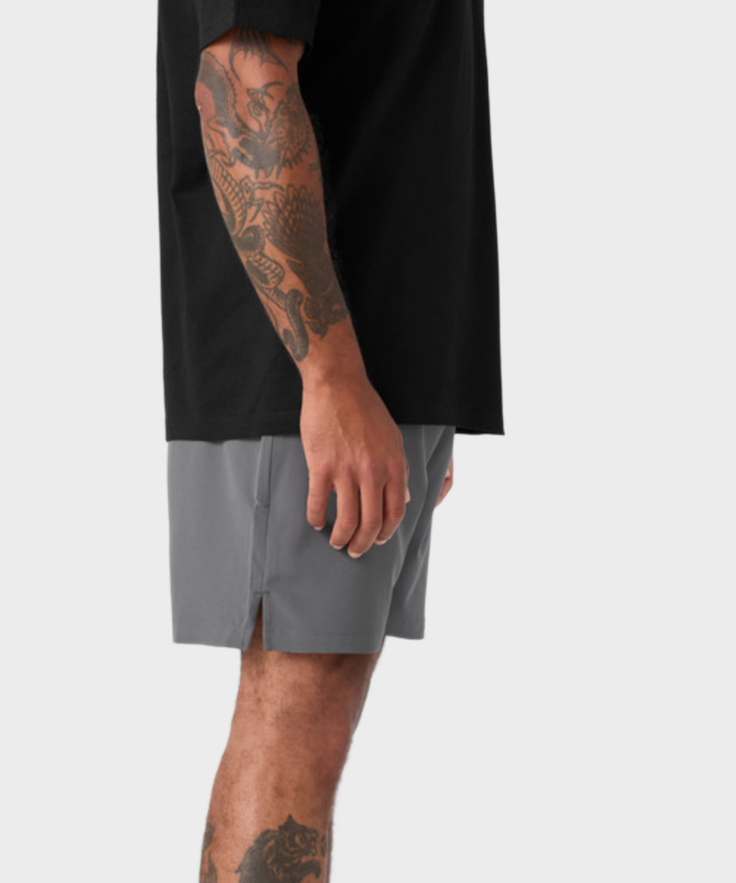 Active Crystal Logo Shorts Cloud Grey