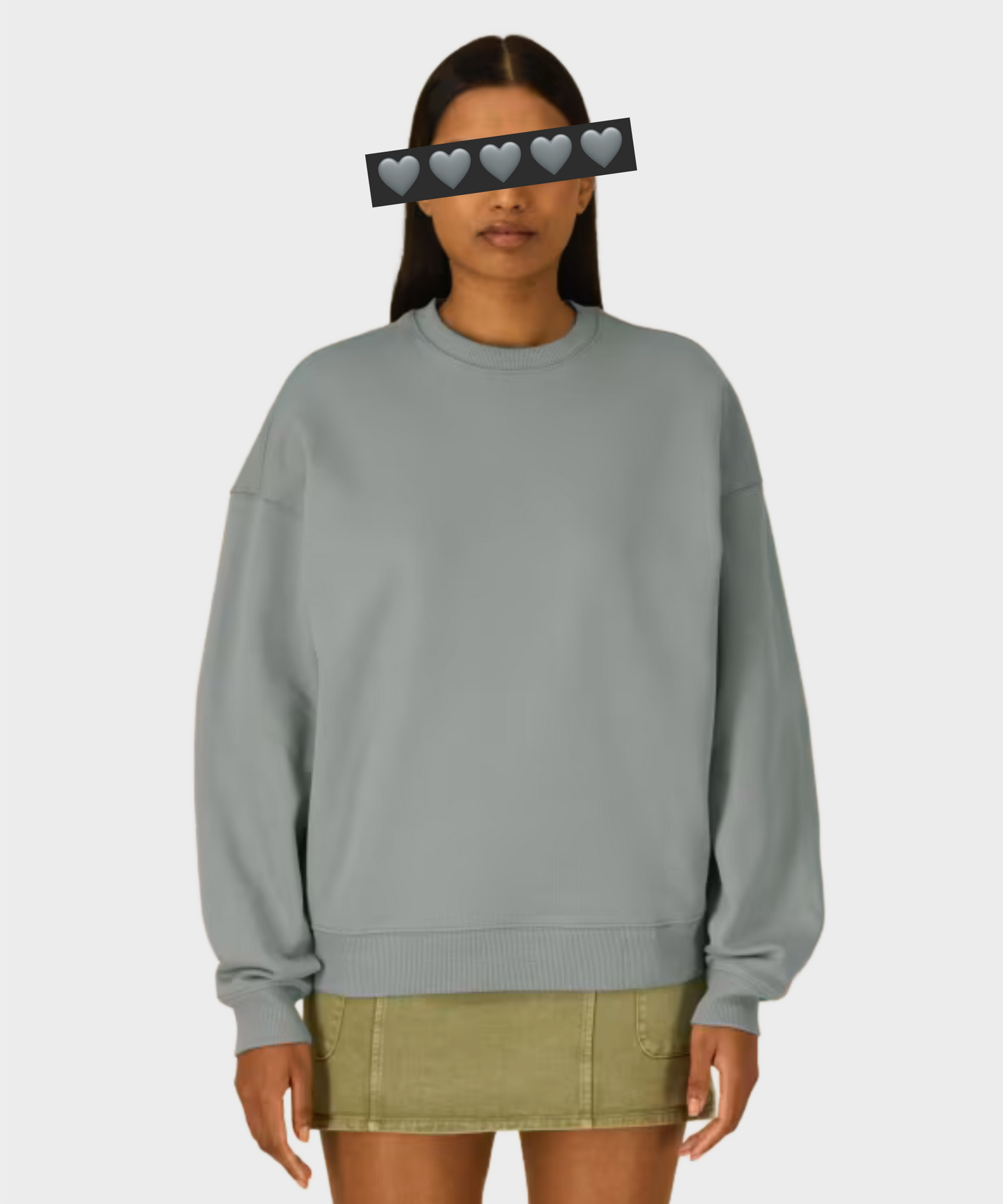 Oversized Crystal Logo Sweatshirt Black