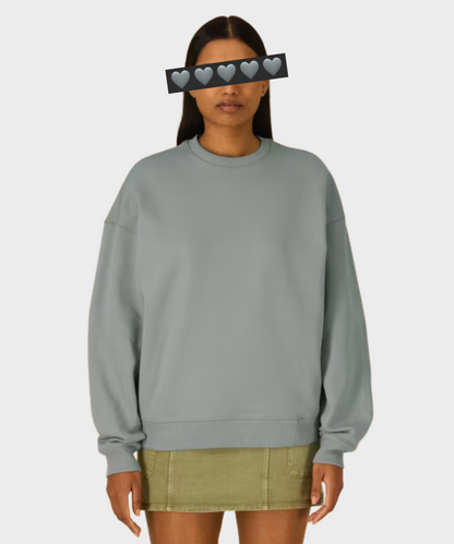 Oversized Crystal Logo Sweatshirt Black