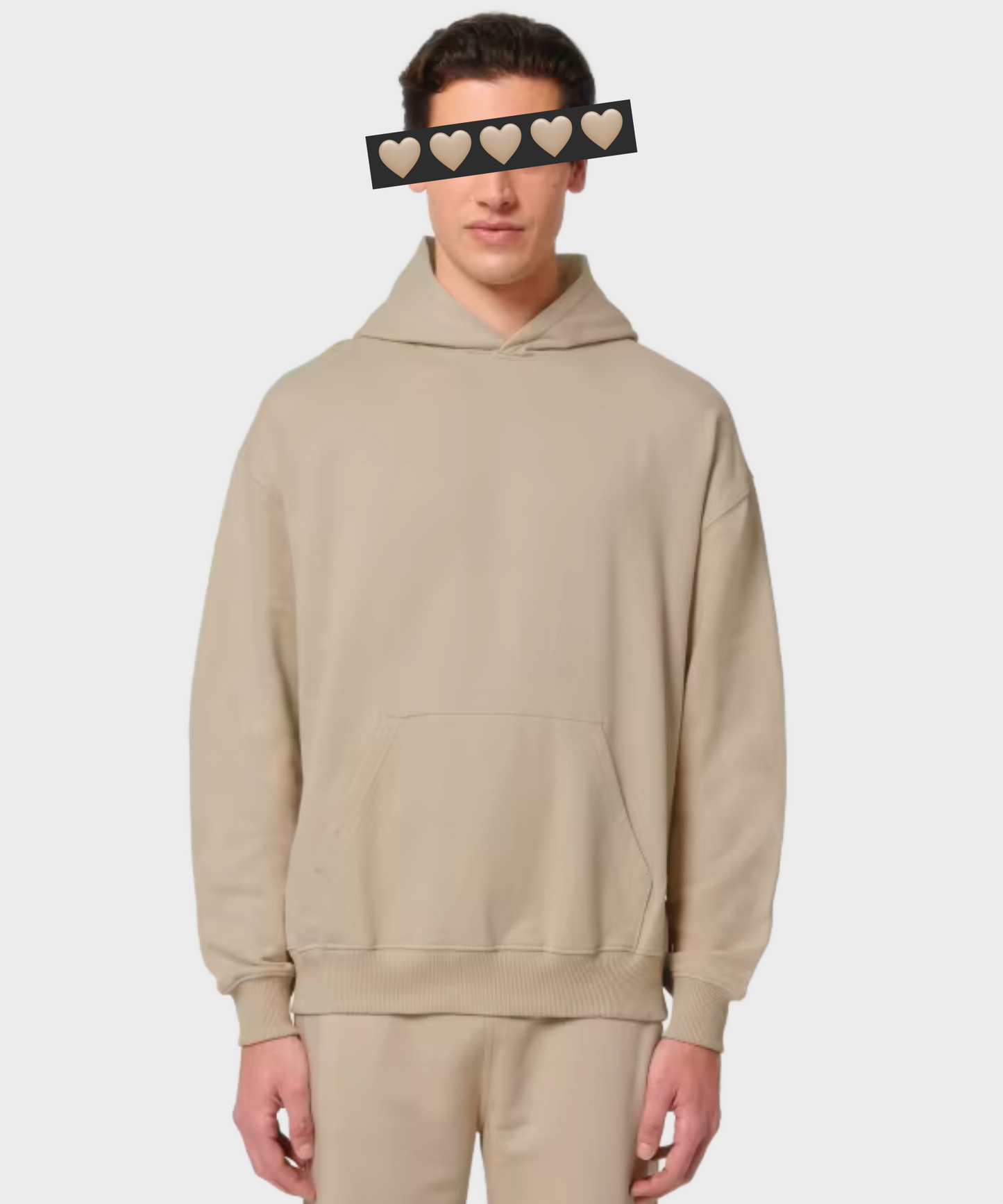 Oversized Crystal Logo Hoodie Black