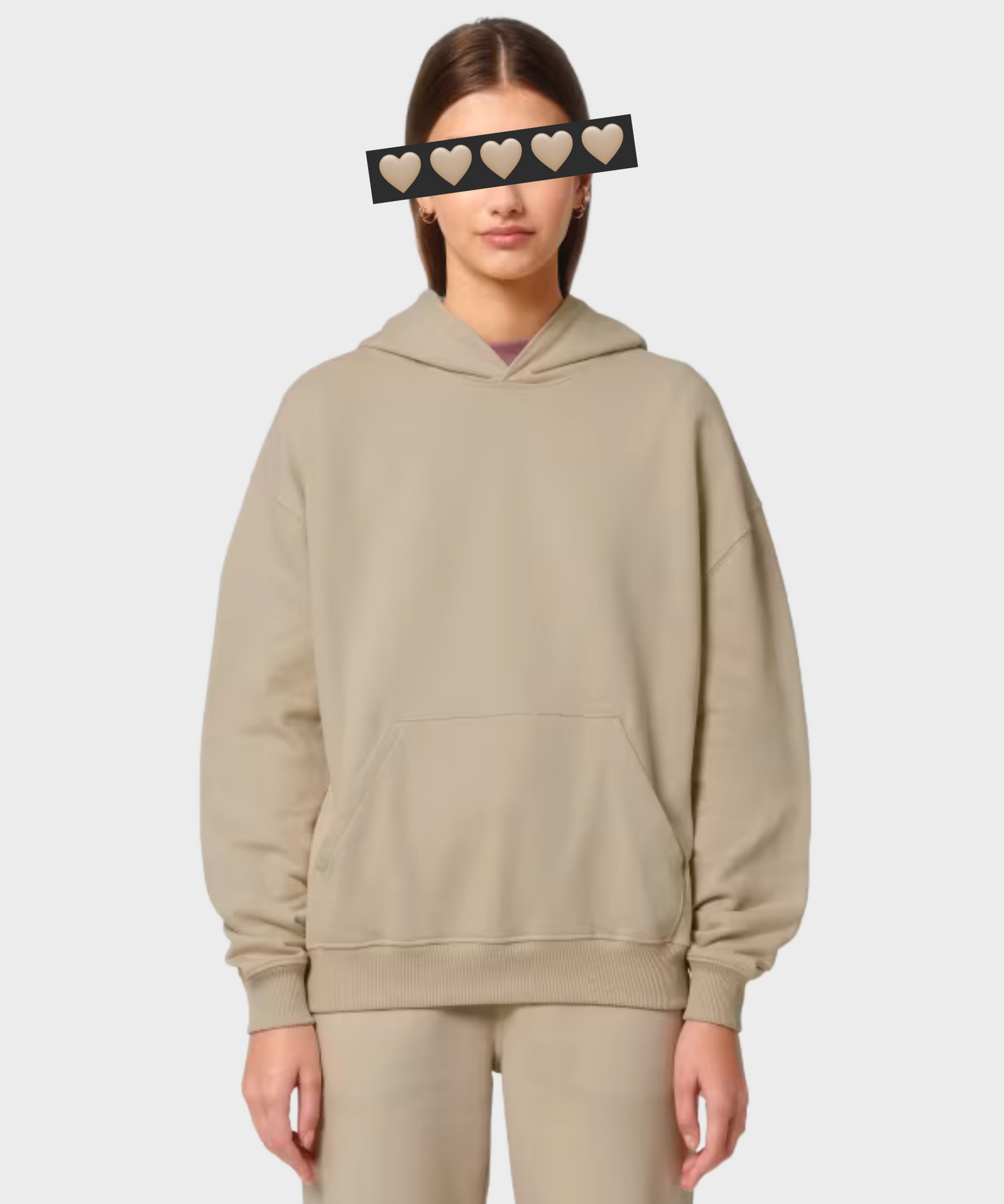 Oversized Crystal Logo Hoodie Black