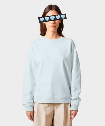 Oversized Crystal Logo Sweatshirt Black