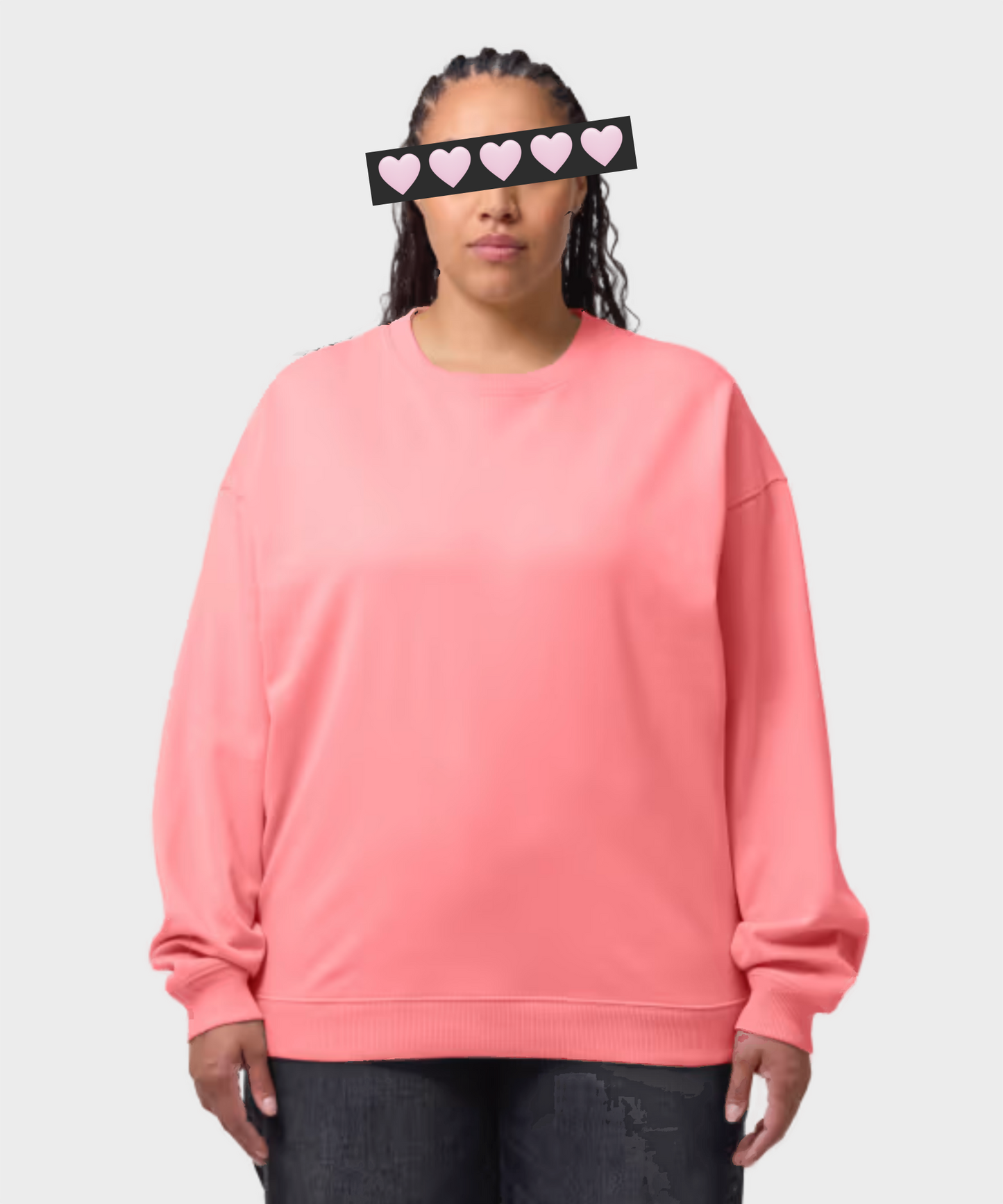 Oversized Crystal Logo Sweatshirt Black