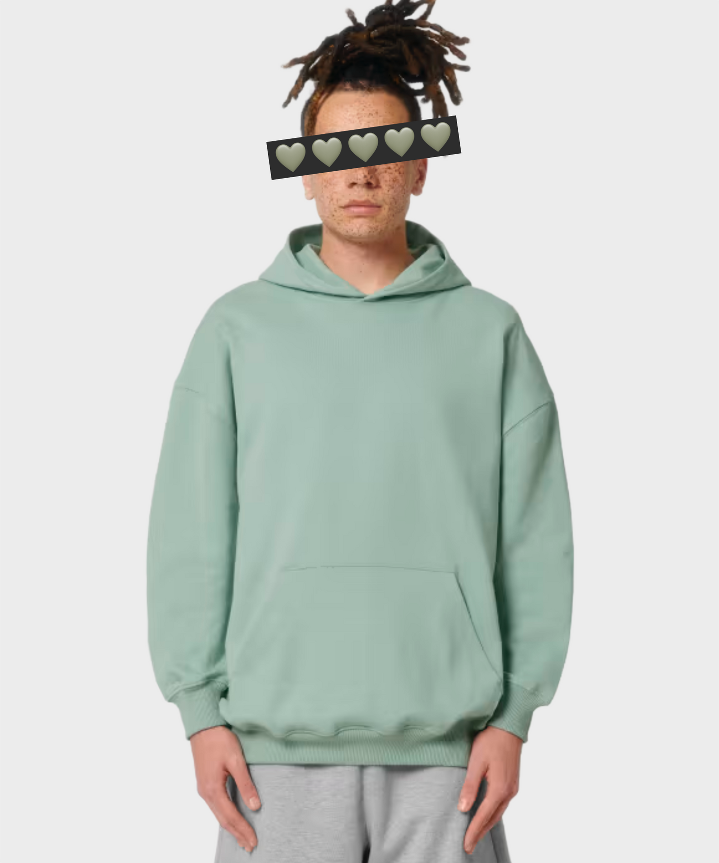 Oversized Crystal Logo Hoodie Black