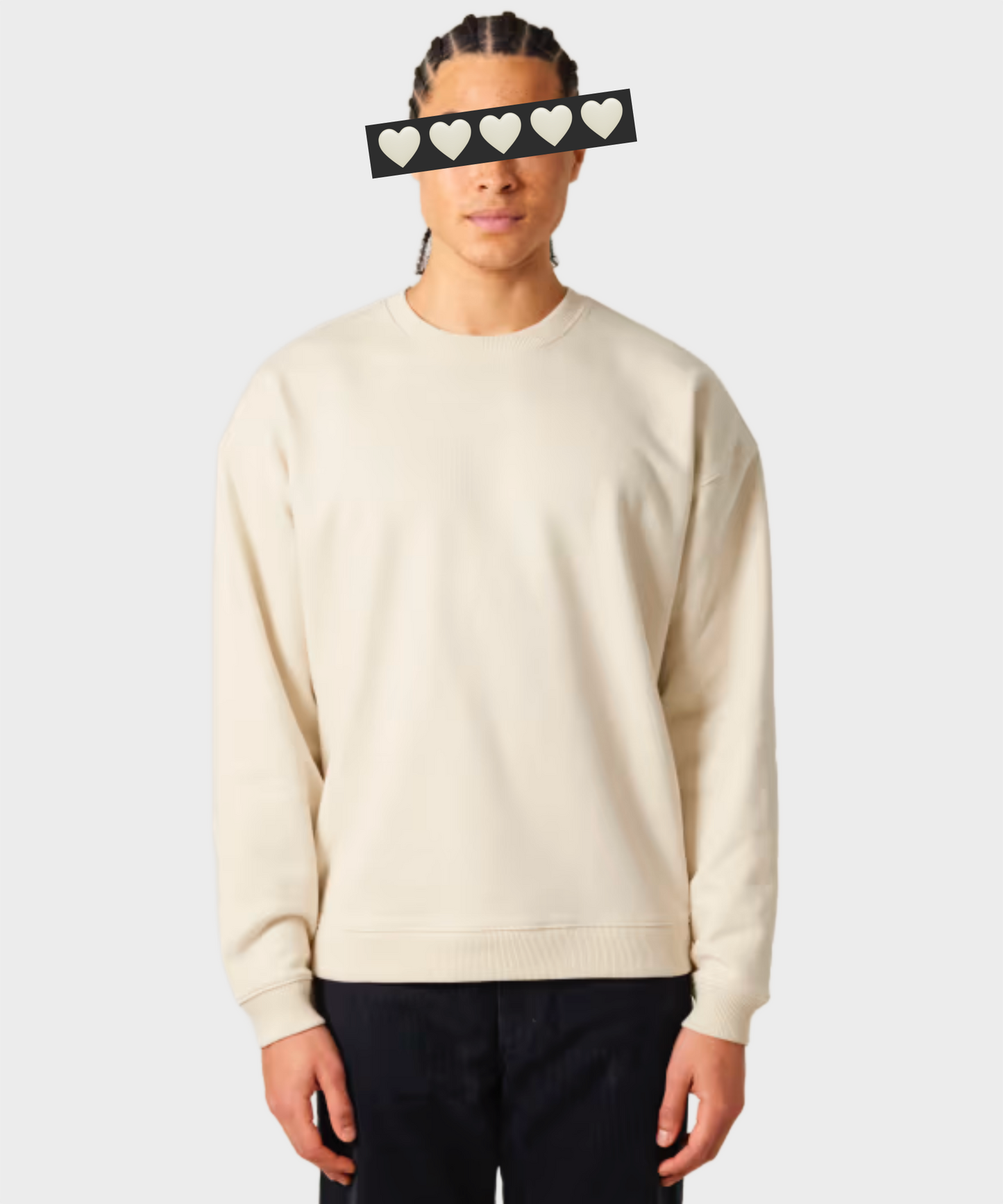 Oversized Crystal Logo Sweatshirt Black