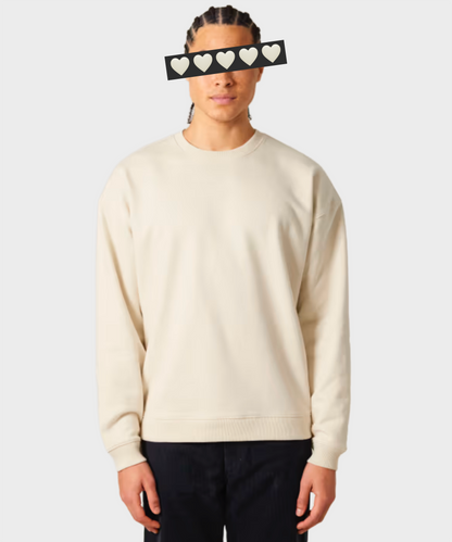Oversized Crystal Logo Sweatshirt Black