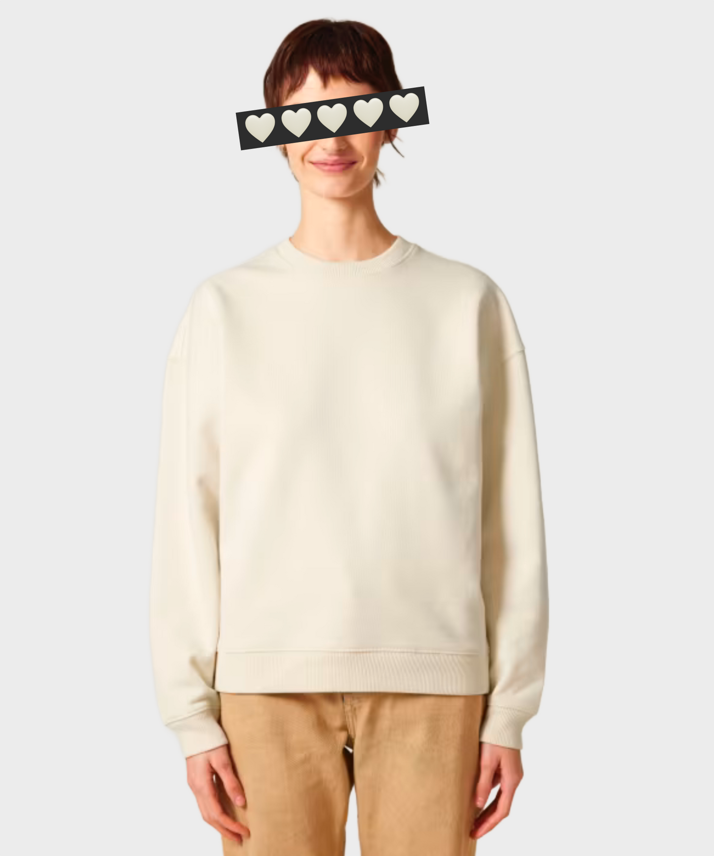 Oversized Crystal Logo Sweatshirt Black