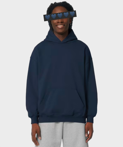 Oversized Crystal Logo Hoodie Black