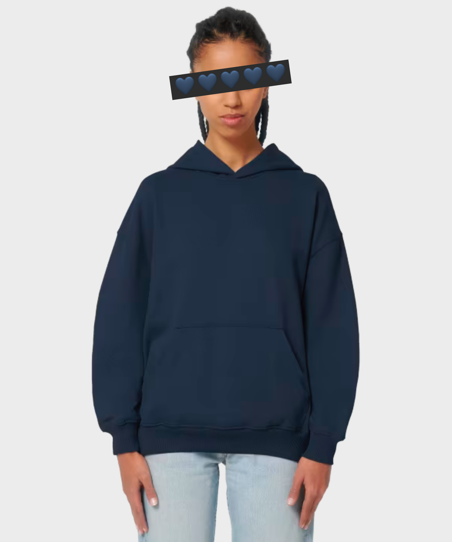 Oversized Crystal Logo Hoodie Black