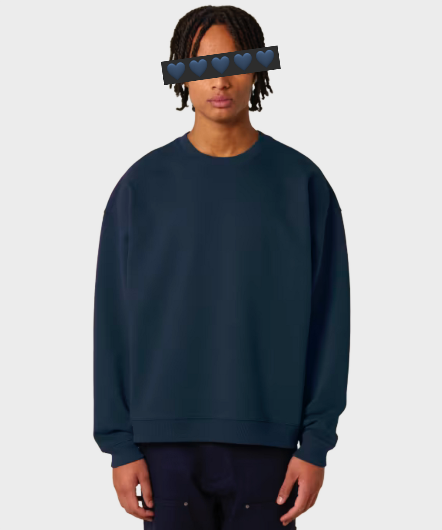 Oversized Crystal Logo Sweatshirt Black