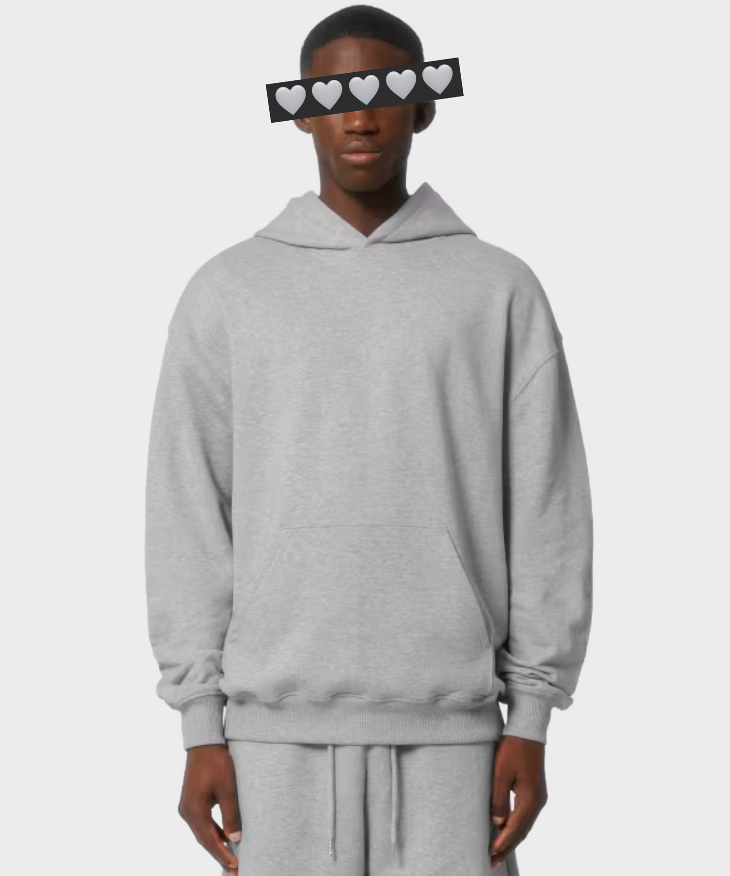 Oversized Crystal Logo Hoodie Black