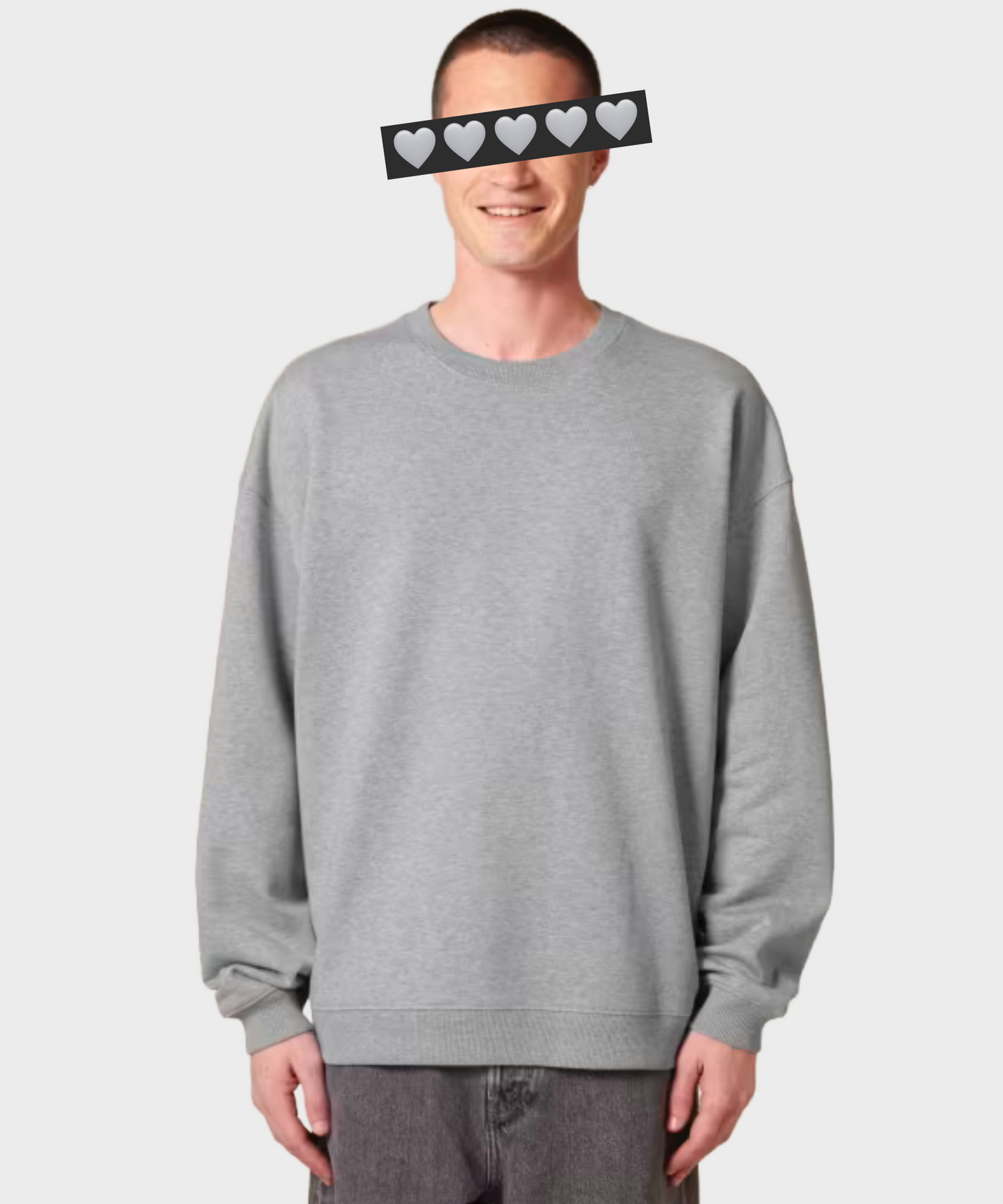 Oversized Crystal Logo Sweatshirt Black