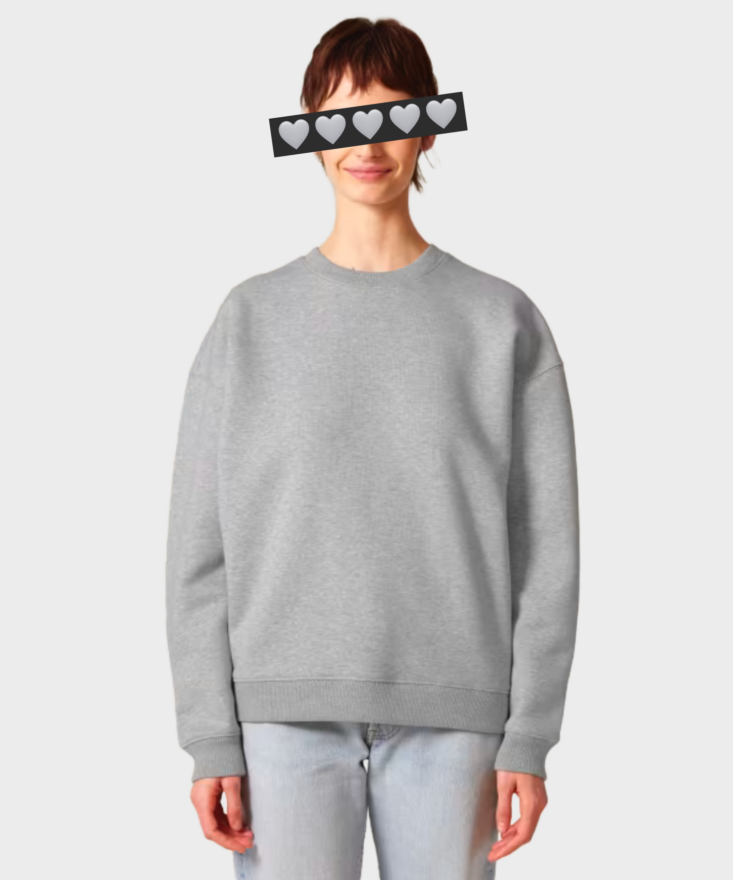 Oversized Crystal Logo Sweatshirt Black