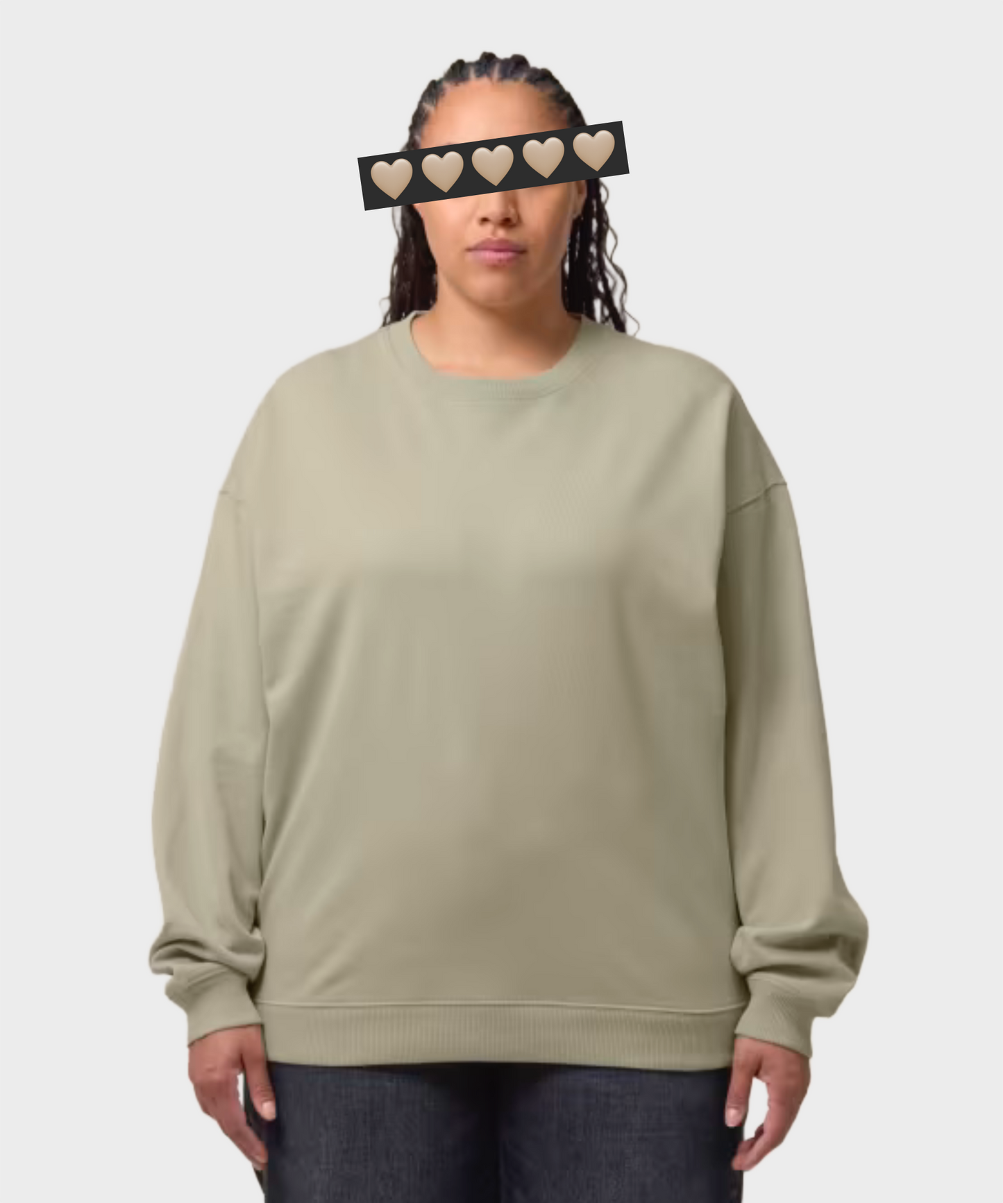 Oversized Crystal Logo Sweatshirt Black