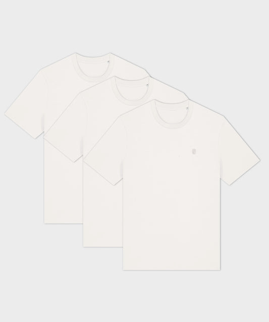 Vista White Crew Neck T-Shirt 3-Pack