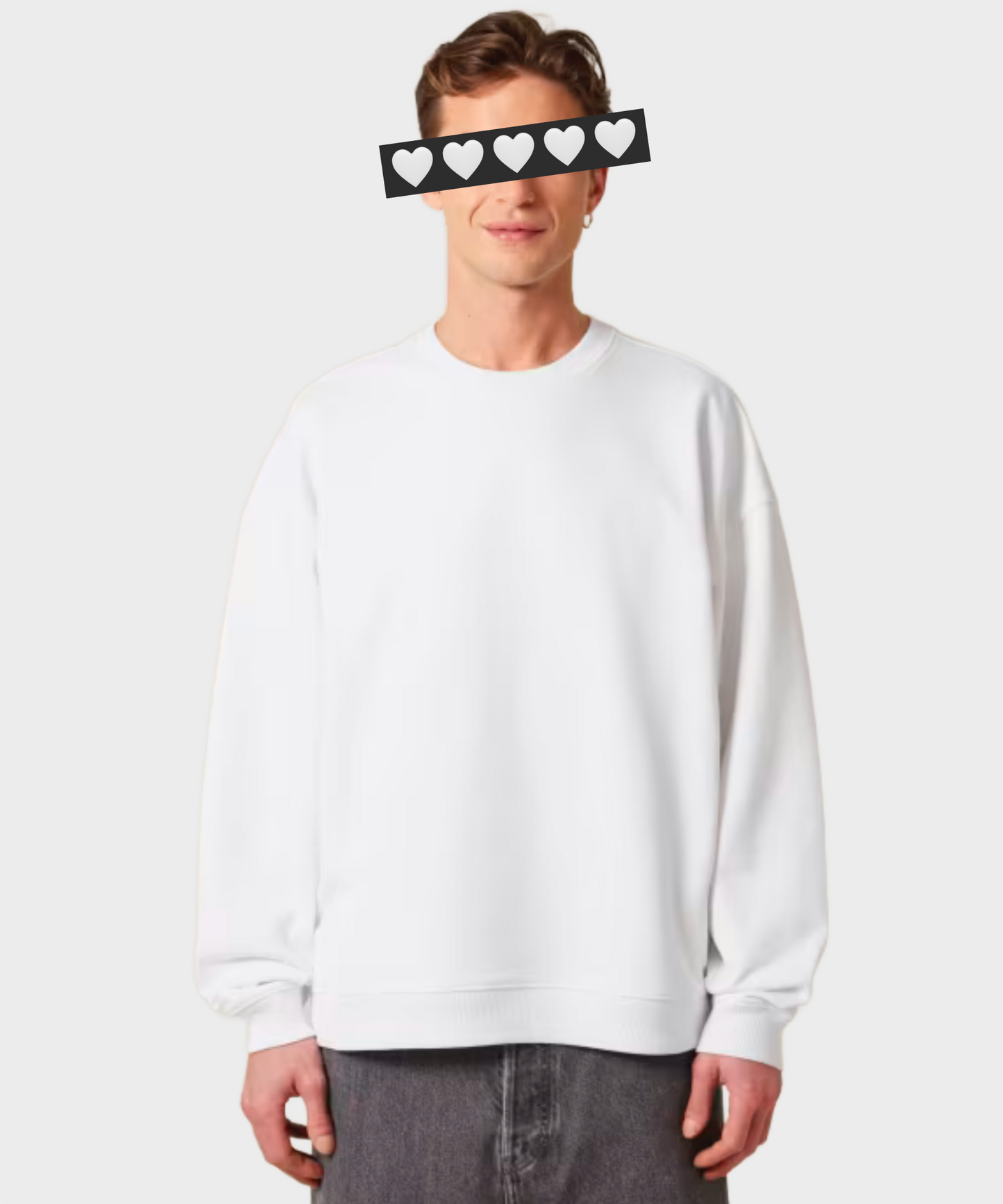 Oversized Crystal Logo Sweatshirt Black