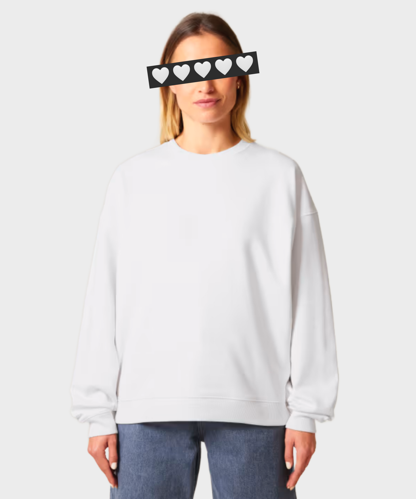Oversized Crystal Logo Sweatshirt Black